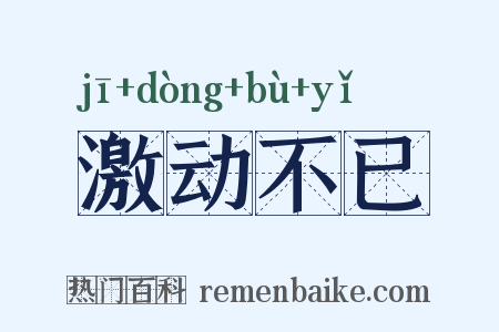 激动不已是什么意思的图片